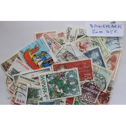 Danemark 200 Timbres Différents