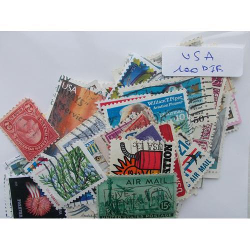 Etats-Unis 100 Timbres Différents