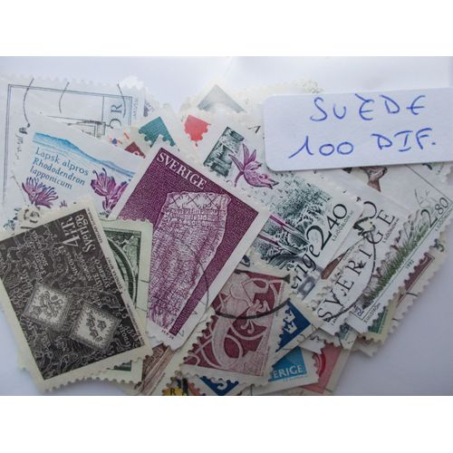 Suède 100 Timbres Différents