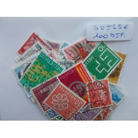 Suisse 100 Timbres Différents