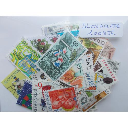 Slovaquie 100 Timbres Différents