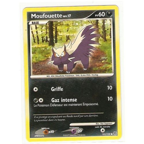 Pokemon - Moufouette 60 Pv 102/130