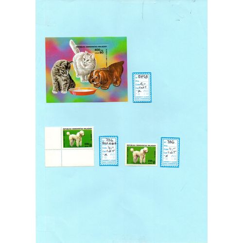 Timbres De Madagascar - Lot N° 1033 - 1 Bf N° 29 + 2 Valeurs Du N° 736 - Neufs** - Neufs**