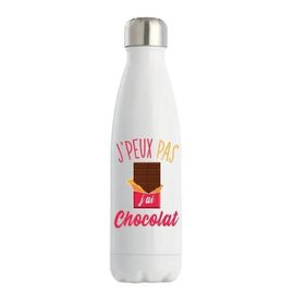 Bouteille Isotherme j'peux pas chocolat Gourde