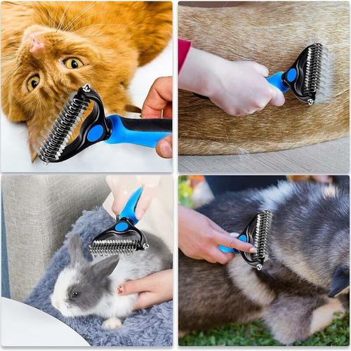 Brosse Chien Brosse Chat, Peigne D¿¿M¿¿Loir Chien Professionnel Et Brosse Chien Poil Long, Rateau De Toilettage Pour Chien Et Chat Enlever Le Sous-Poil Des Animaux De Compagnie