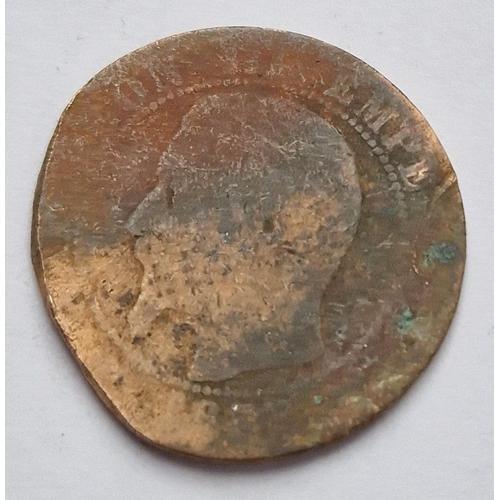 Pièce De Monnaie 5 Centimes Napoléon Iii, Empire Français