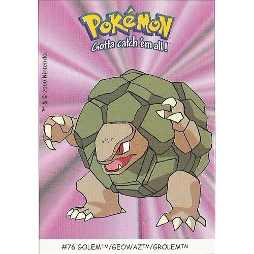 Grolem (N°76) Carte Pokémon Dunkin "Boomer" (Stickers)