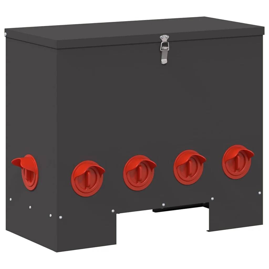 Vidaxl Mangeoire Pour Poules Noir 60,5 X 29 X 51 Cm