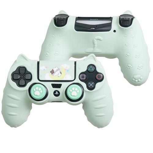 Vert - Autocollant Patte De Chat En Silicone Souple, Pour Étui De Manette Sony Dualshock 4 Ds4 Ps4 Slim Pro, Capuchon De Poignée