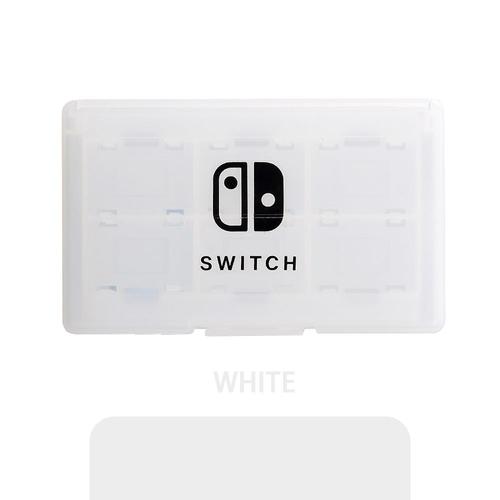 Blanc - Boîte De Rangement Pour Carte De Jeu Mini Switch, Étui Transparent, Abs, Étanche, Porte-Carte Sd Pour Nintendo Switch Oled, Boîte De Commutation, 24 En 1