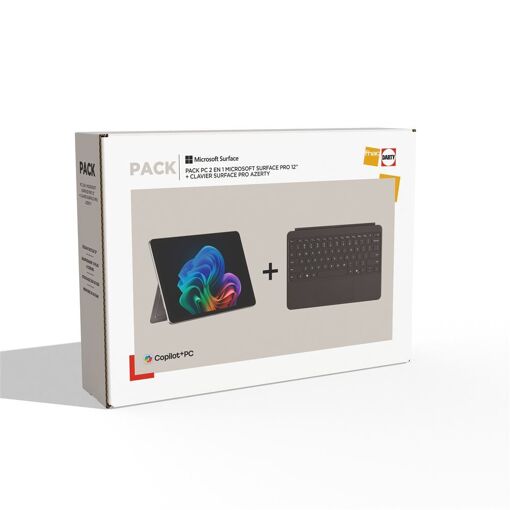 Pack PC 2 en 1 Microsoft Surface Pro 12'' Ecran