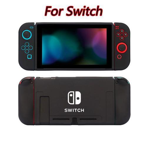 Logo Noir 2 - Coque Colorée Rose Bonbon Pour Console De Jeu Nintendo Switch, Coque De Contrôleur Ns Joy-Con, Housse De Protection En Silicone Souple, Accessoires