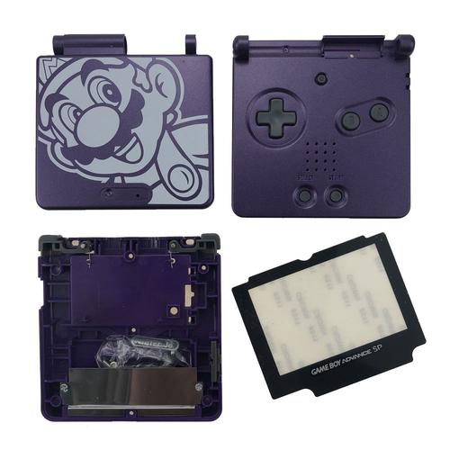 Mario Violet - Coque De Boîtier Pour Nintendo Gba Sp, Délibérément Garçon, Advance Sp