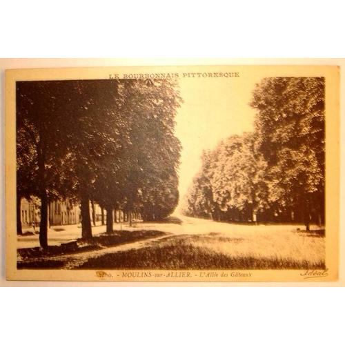 Carte Postale Ancienne Le Bourbonnais Pittoresque Moulins Sur Allier L Allee Des Gateaux