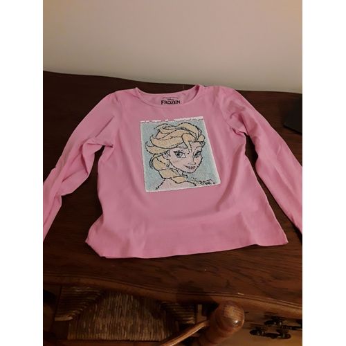 T-Shirt Sequin Réversibles Disney Reine Des Neiges 8/10 Ans 134 Cm