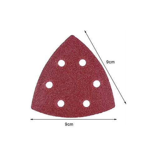 Triangles abrasifs 6 trous 93 x 93 x 93 mm grains 40/60/80/120/180/240 - triangle de poncage pour pon?age et polissage Macaron