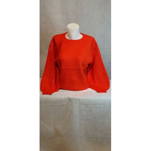 Pull Col Rond Rouge Femme Mg Monogram Paris Taille Unique