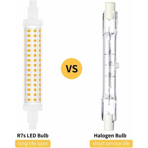 Ampoule R7s Led 118mm Dimmable, 10w Equivalent Ampoule Halogène 100w, Blanc Chaud 3000k, 900lm, Cri85, 220-240v, Pas De Scintillement, Lot De 2, Adélala