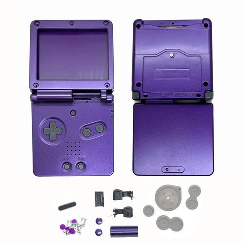 Violet - Coque De Remplacement Complète Pour Nintendo Gba Sp, Avec Boutons, Pour Console De Jeu Gameboy Advance