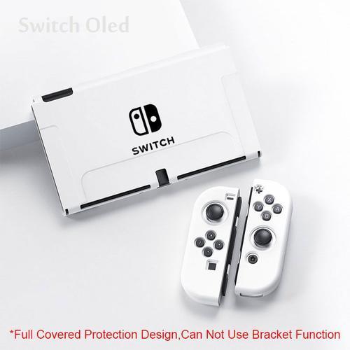 Logo Blanc - Coque Souple En Silicone Tpu Pour Console De Jeu Nintendo Switch Oled, Étui Pour Documents Bonbons, Coque De Contrôleur Pomercon, Accessoires De Protection