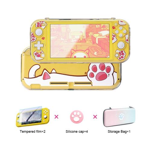 Un Ensemble E - Data Frog Cute Pink Pouch Switch Case Shell Switch Lite Protective Solid For Switch Nintendo Lite Animal Crossing For Ns Lite Kawaii Game Accessories Bag