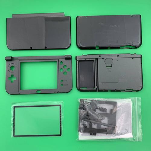 Ensemble Gris Noir - Ensemble Complet De Boîtier De Coque Centrale Astronomique Avec Couvercle De Boîtier De Remplacement De Vis De Boutons, Plaque Frontale De Console Pour Nintendo New 3ds Xl Ll, Bleu