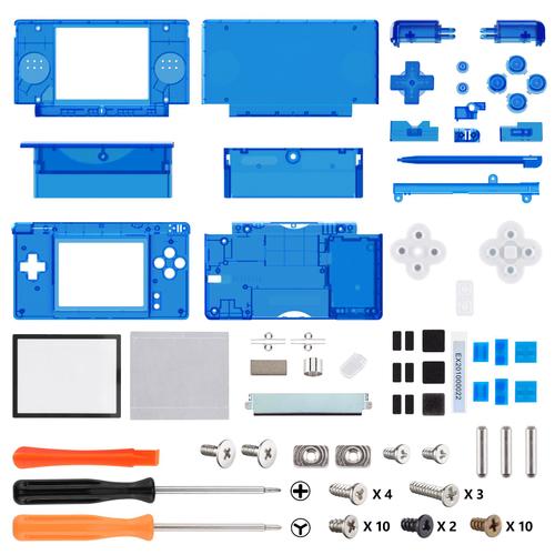 Bleu Clair - Étui Transparent De Remplacement Pour Nintendo Ds Lite Et Ndsl, Protecteur D'écran À Boutons, Coque De Protection Personnalisée Pour Console Portable