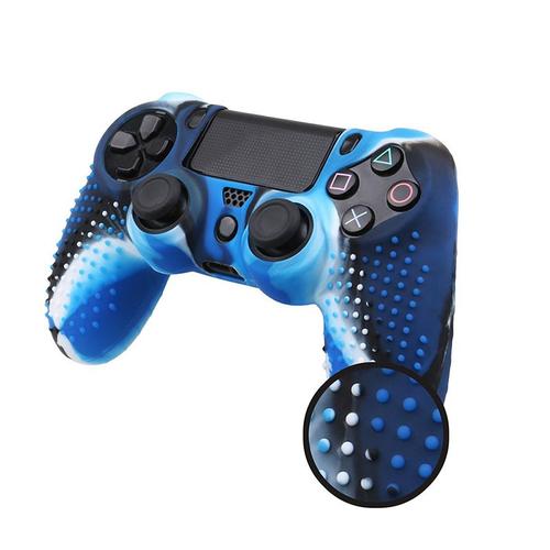 Bleu - Juste De Protection Coordonnante En Silicone Pour Manette Dualshock 4, Housse De Poignée Analogique, Ps4, Ds4 Pro Slim, 4 Couleurs, 1pc