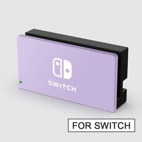 Logo Violet 2 - Juste De Protection De Plaque Frontale Pour Nintendo Switch, Chargement De La Station Tv S6, Document De Mode, Remplacement Décoratif, Étui De Plaque Avant