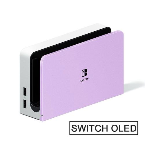 Logo Violet - Juste De Protection De Plaque Frontale Pour Nintendo Switch, Oled Tv, Station De Charge S6, Remplacement Décoratif, Accessoires De Boîtier De Plaque Avant