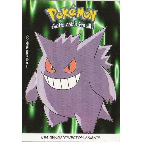 Ectoplasma (N°94) Carte Pokémon Dunkin "Boomer" (Stickers)