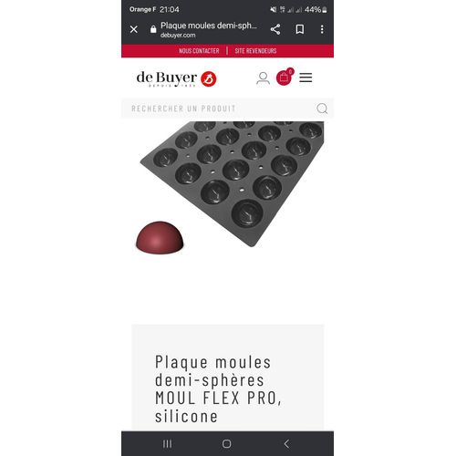 Moule Silicone Demie Sphère De Buyer