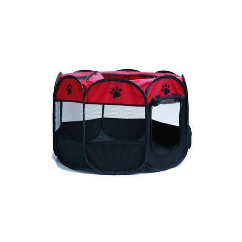 Parc Portable Pliable Pour Animaux De Compagnie, Tente Lavable Pliable Pour Animaux De Compagnie Chien Maison Chiot Chat Cage Chenil Clture Octogonale Accueil Fournitures De Plein Air ( Color : Red )