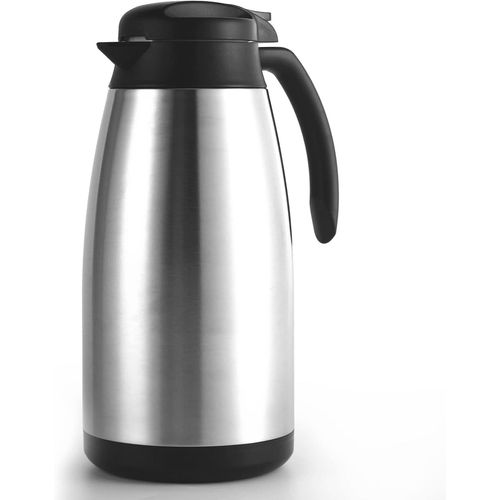 CMWS-Thermos 2L, Carafe Thermique en Acier Inoxydable, Pichet Isotherme Double-Wall Vacuum Isol¿¿,Isolation de la Chaleur 12h et R¿¿tention du Froid 24h,Carafe Thermique Pour le Th¿¿,l'Eau,le Caf¿¿