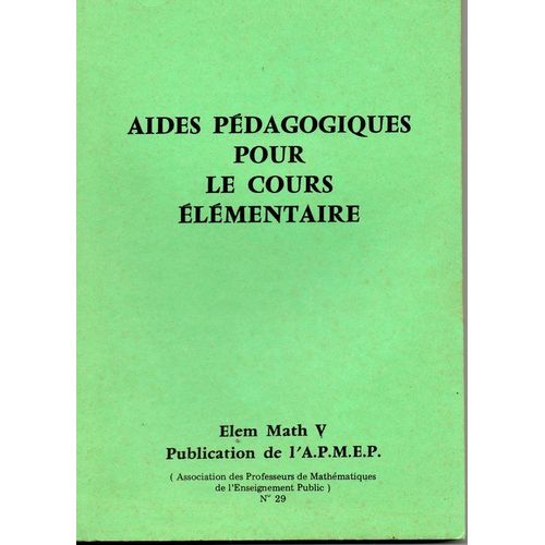 Élem-Math N° 5 - Aides Pédagogiques Pour Le Cours Élémentaire