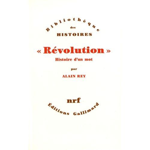 Révolution - Histoire D'un Mot