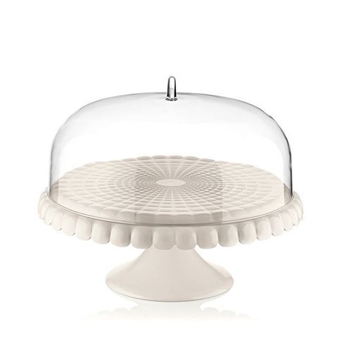 Stand À Gâteau Tiffany Blanc Lait 36cm Avec Cloche