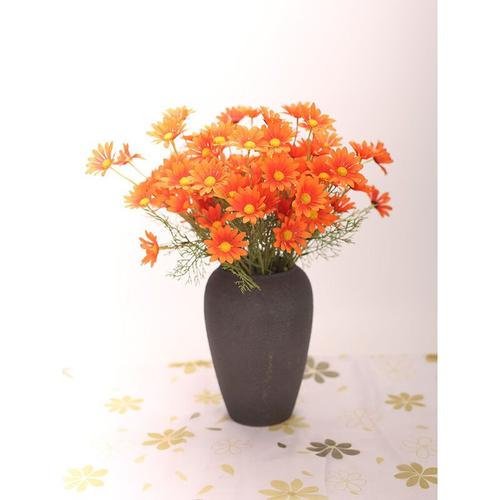 Fleur de marguerite artificielle, fleur de gerbera artificielle, arrangement de fleurs de camomille, simulation de fleur de soie de chrysanth¿¿me hollandais petite fleur de marguerite (orange (10 pi¿¿ce