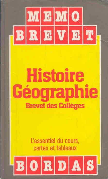 Histoire Géographie - Nouveau Programme En Vigueur À Partir De Septembre 1989
