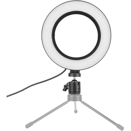 LED Ring Light, 6 Pouces Mini LED Camera Light, Dimmable LED Camera Light pour Maquillage, Live, Maquillage, Tatouages, Youtube, Production vid¿¿o.