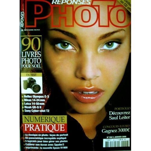 Réponses Photo Magazine  N° 190 : Numerique Pratique / 90 Livres Photos Pour Offrir / Gagnez 3000euros /