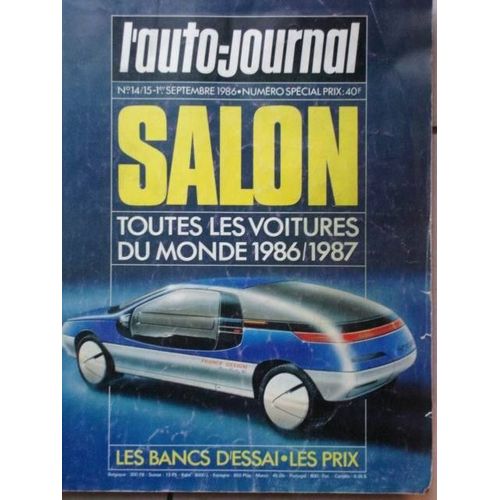 L'auto Journal 14/15 Hors-Série N° 14 : Salon Toutes Les Voiture Sdu Monde 1986/1987