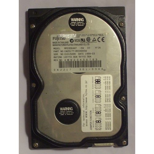 Fujitsu Desktop MPB3064AT - Disque dur - 6.4 Go - interne - 3.5" - ATA-33 - 5400 tours/min - mémoire tampon : 256 Ko