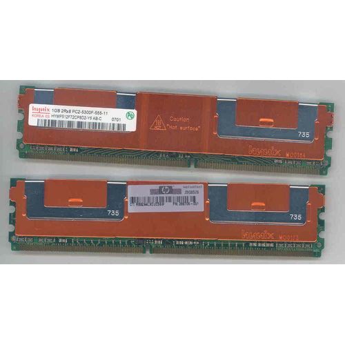 HP - Mémoire - 2 Go (2 x 1 Go) - FB-DIMM - DDR II - 667 MHz / PC2-5300 - Pleinement mémorisé
