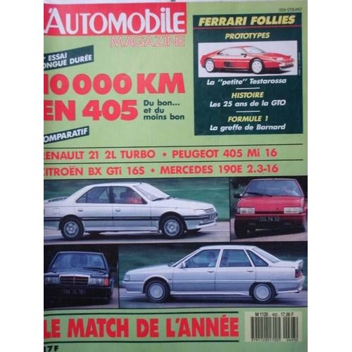 L'automobile Magazine  N° 493 : 10 000 Km En 405