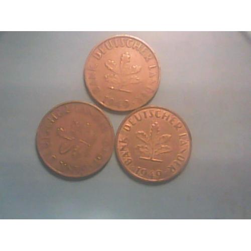 Allemagne,Lot 10 Pfennig 1949 D,F Et J