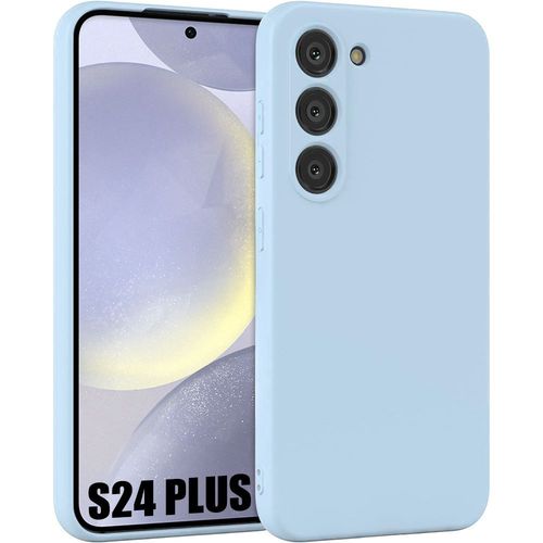 Coque Silicone Pour Samsung Galaxy S24 Plus (S24+) Protection Slim Antichoc Anti-Rayures Bleu Ciel - E.F.Connection