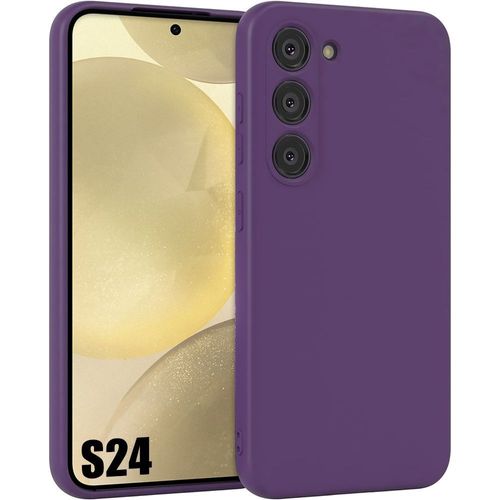 Coque Pour Samsung Galaxy S24, Violet Foncé Mat Protection Silicone Antichoc Slim - E.F.Connection