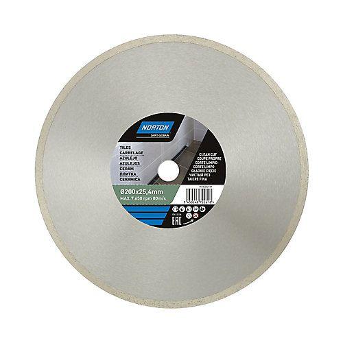 Disque diamant continu carrelage Norton 200x25 4 mm