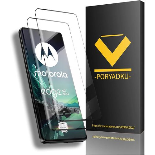 TRAHOO-2 Pièces Verre Trempé pour Motorola Moto Edge 40 5G/ Edge 40 Neo 5G, Déverrouillage par empreinte digitale, Sans bulles, 3D-Coverage, Dureté 9H, HD Verre